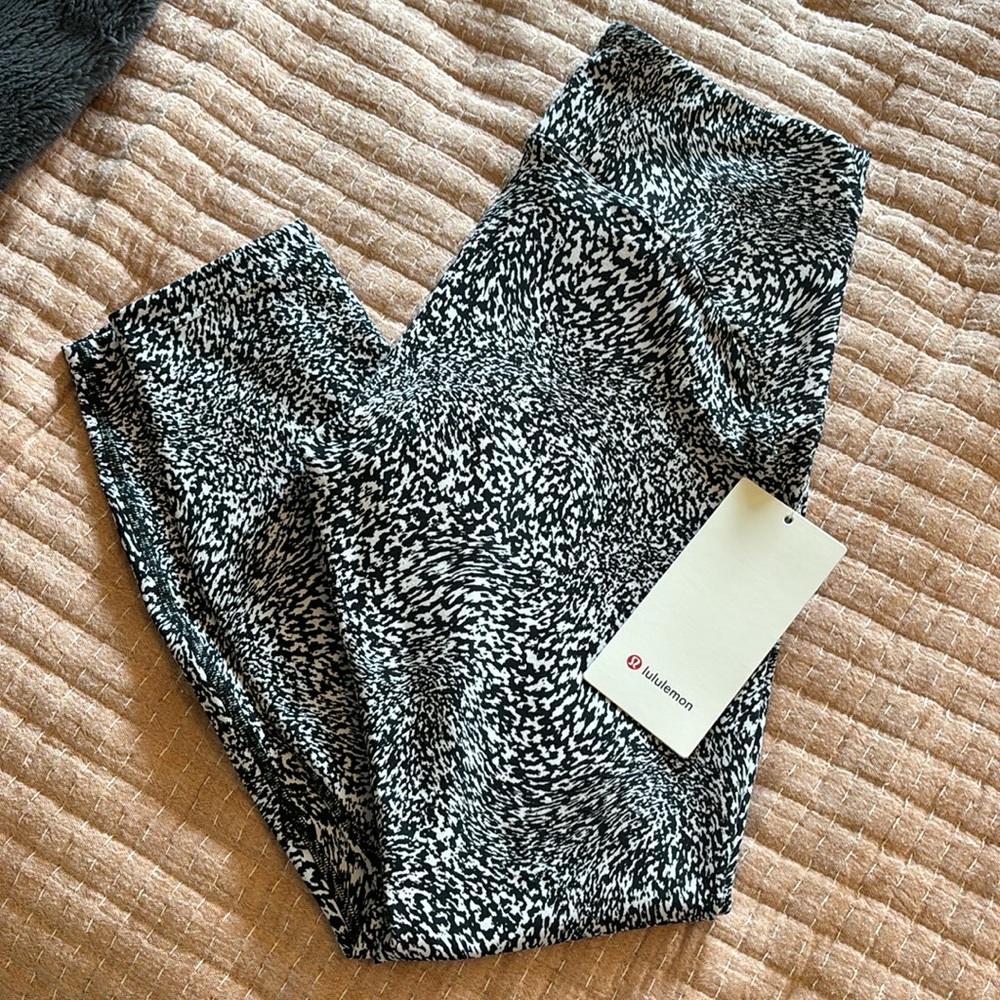 lululemon athletica Black and White Patterned Leggings